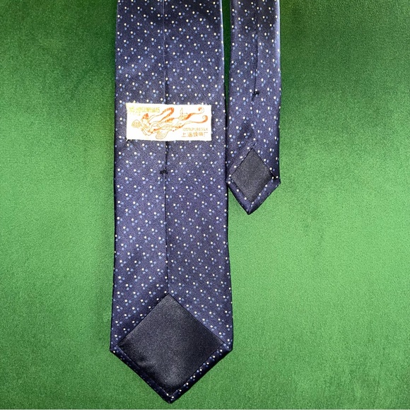 Blue Pure Silk Vintage Dunhuang Neck Tie - Picture 3 of 4